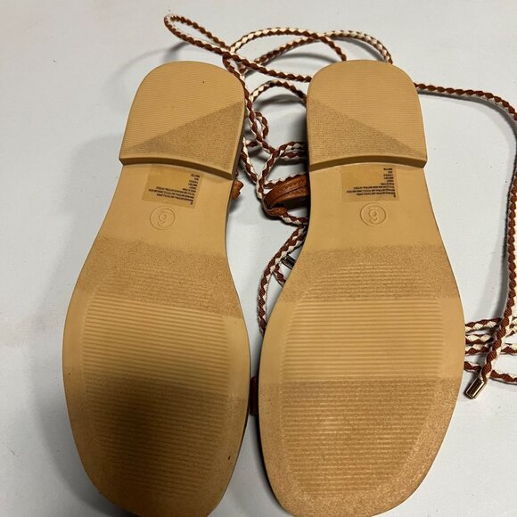 Universal Thread Aurelie Tan Gladiator Lace-Up Sandals Women Sz 6 - Picture 3 of 10